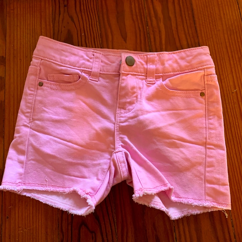 Pink wonder nation kids size 6 Jean shorts